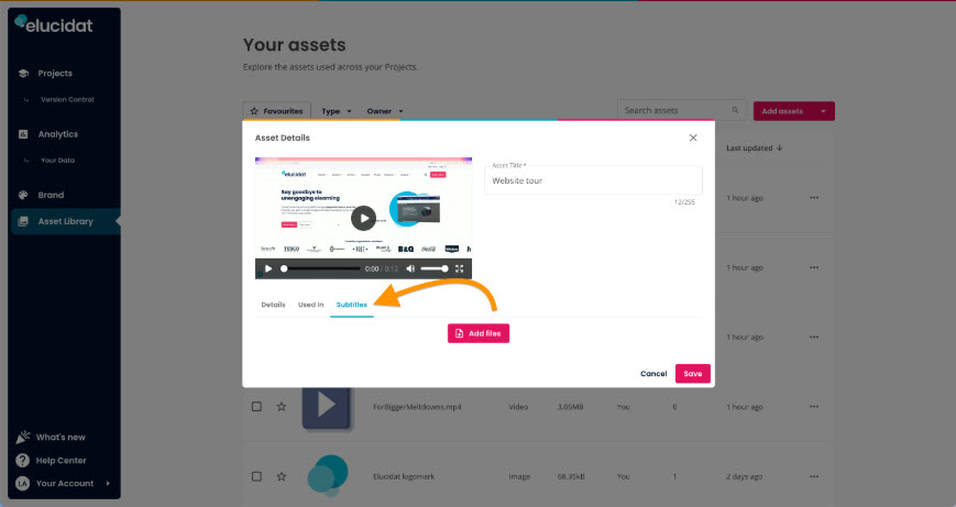 Subtitles Asset Library