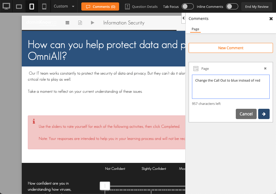 DominKnow-ONE-authoring-software-interface