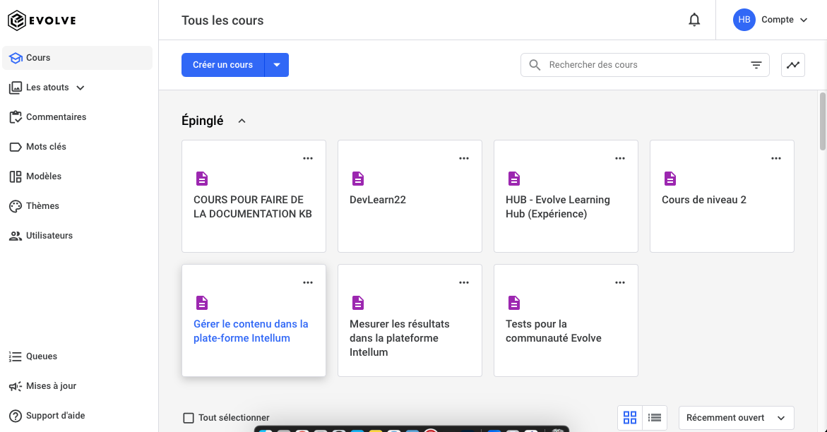 Evolve-authoring-tool-interface
